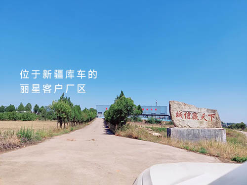 麗星水晶粉絲機到達位于新疆庫車的生產廠家
